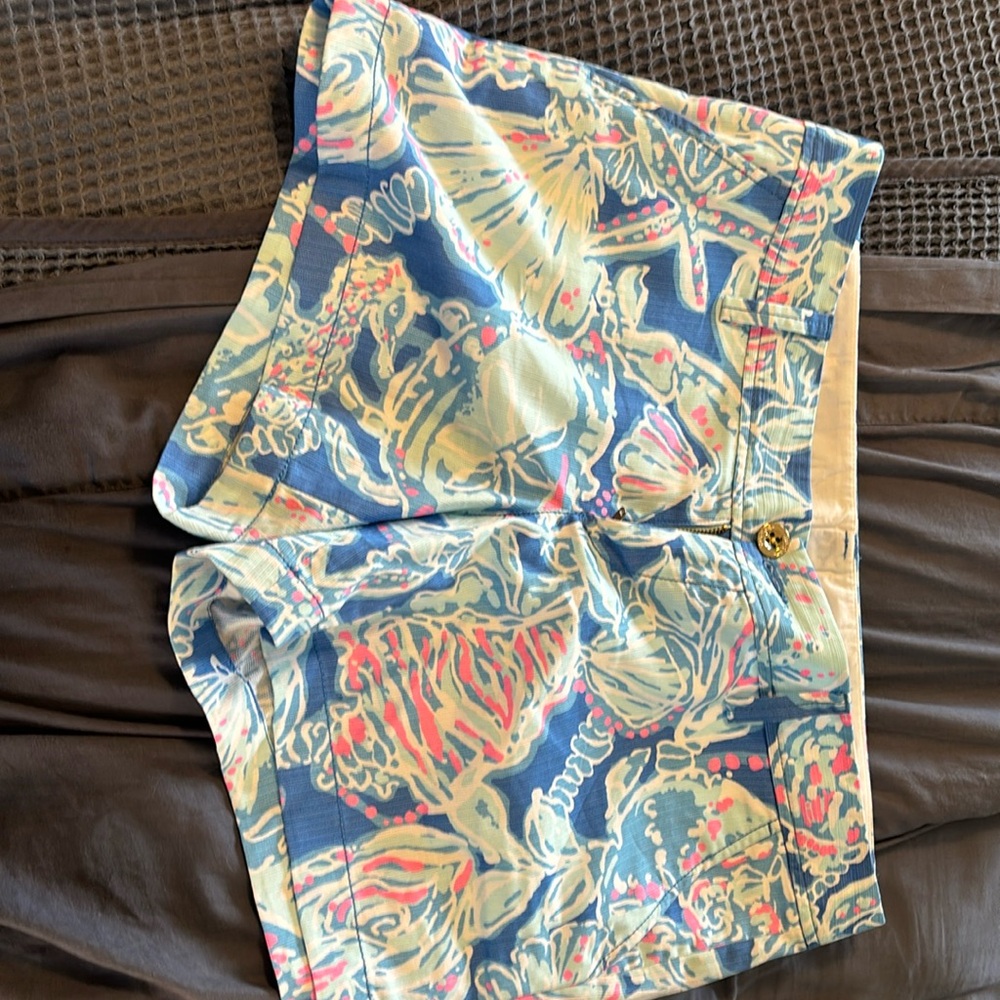 Lilly Pulitzer Callahan shorts size 12 Bay Blue Into the Deep